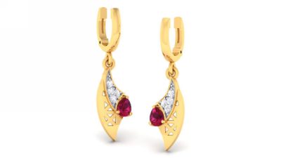 THE RUBY GOLD EARRING